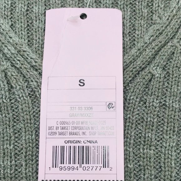 Wild Fable Women's Size Small Cozy Ribbed Knit V-Neck Sweater Pullover Gray New - Picture 3 of 15